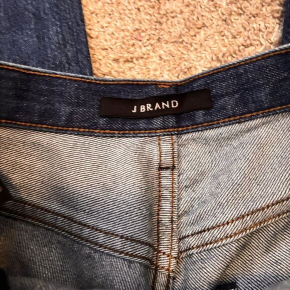 J Brand Joan Crop High Rise Raw Hem Wide Leg Jeans Size 26 - Picture 3 of 6